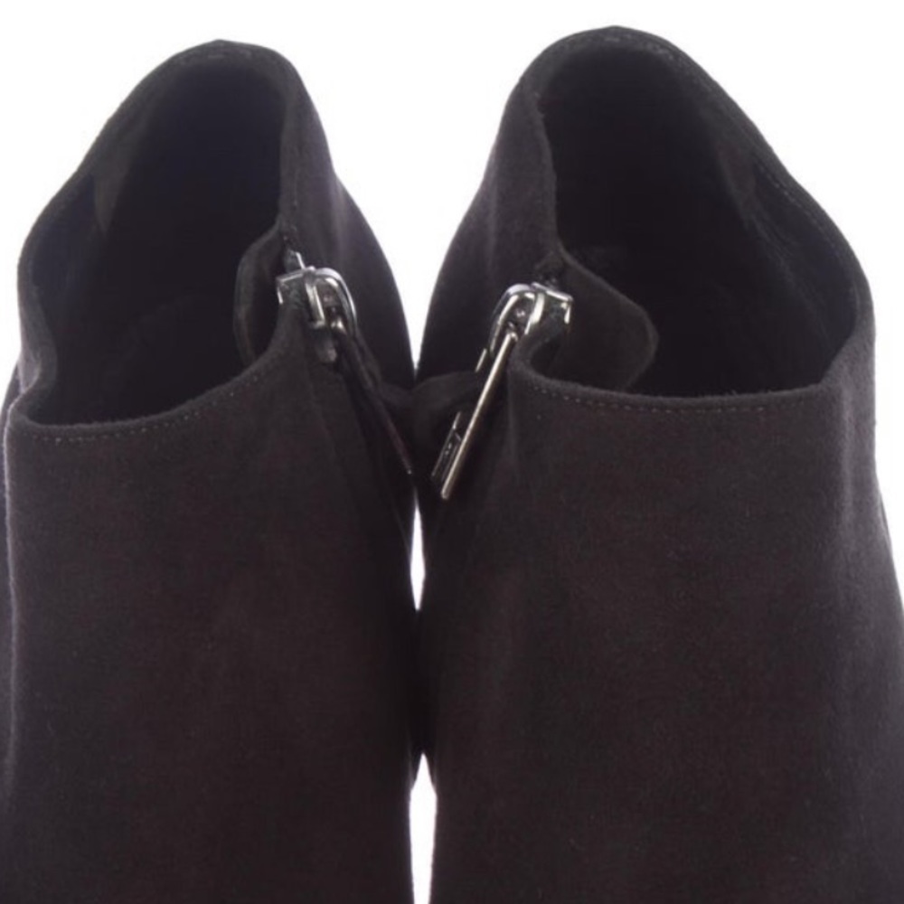 ❤️ Yves Saint Laurent Black Suede Platform Booties ❤️ F4 - Picture 7 of 15